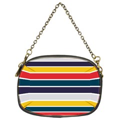 Horizontal Colored Stripes Chain Purse (one Side) by tmsartbazaar