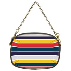 Horizontal Colored Stripes Chain Purse (two Sides) by tmsartbazaar