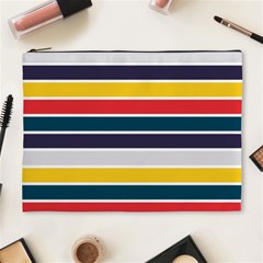 Horizontal Colored Stripes Cosmetic Bag (xl) by tmsartbazaar