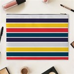 Horizontal Colored Stripes Cosmetic Bag (XL) Back