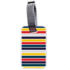 Horizontal Colored Stripes Luggage Tag (two Sides) by tmsartbazaar