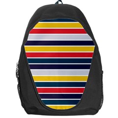 Horizontal Colored Stripes Backpack Bag by tmsartbazaar