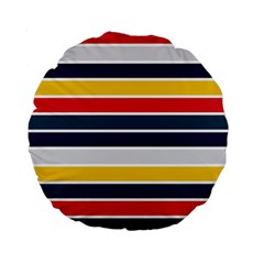 Horizontal Colored Stripes Standard 15  Premium Round Cushions by tmsartbazaar