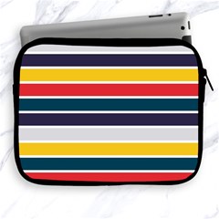 Horizontal Colored Stripes Apple Ipad 2/3/4 Zipper Cases by tmsartbazaar