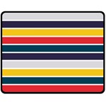 Horizontal Colored Stripes Double Sided Fleece Blanket (Medium)  58.8 x47.4  Blanket Front