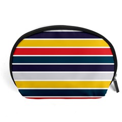 Horizontal Colored Stripes Accessory Pouch (large) by tmsartbazaar