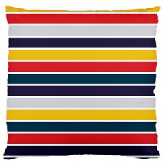 Horizontal Colored Stripes Standard Flano Cushion Case (two Sides) by tmsartbazaar