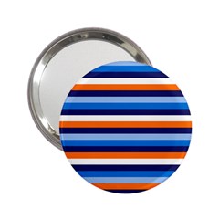 Ocean Blue Stripes 2 25  Handbag Mirrors by tmsartbazaar