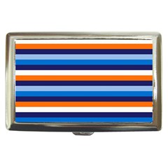 Ocean Blue Stripes Cigarette Money Case by tmsartbazaar