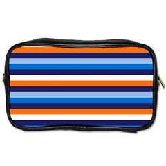 Ocean Blue Stripes Toiletries Bag (two Sides) by tmsartbazaar