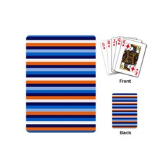 Ocean Blue Stripes Playing Cards Single Design (mini) by tmsartbazaar