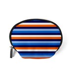 Ocean Blue Stripes Accessory Pouch (Small) Back