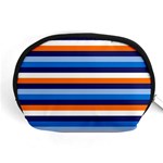 Ocean Blue Stripes Accessory Pouch (Medium) Front