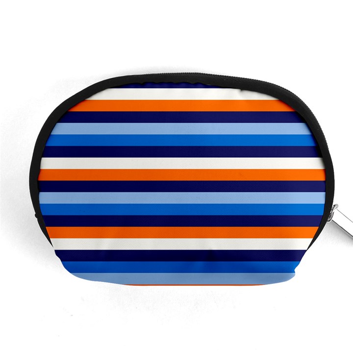 Ocean Blue Stripes Accessory Pouch (Medium)