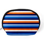 Ocean Blue Stripes Accessory Pouch (Medium) Back