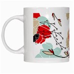 Floral pattern  White Mugs Left