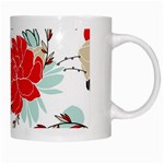 Floral pattern  White Mugs Right