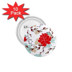 Floral Pattern  1 75  Buttons (10 Pack) by Sobalvarro