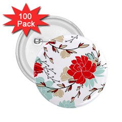 Floral Pattern  2 25  Buttons (100 Pack)  by Sobalvarro