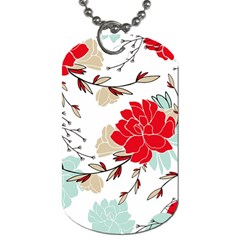 Floral Pattern  Dog Tag (two Sides) by Sobalvarro