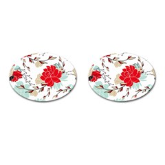 Floral Pattern  Cufflinks (oval) by Sobalvarro