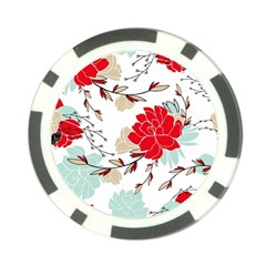 Floral Pattern  Poker Chip Card Guard by Sobalvarro