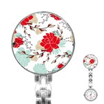 Floral pattern  Stainless Steel Nurses Watch Front