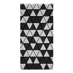 Black And White Triangles Pattern Shower Curtain 36  X 72  (stall)  by SpinnyChairDesigns