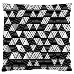 Black And White Triangles Pattern Standard Flano Cushion Case (one Side) by SpinnyChairDesigns