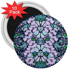 Paradise Flowers In Paradise Colors 3  Magnets (10 pack) 