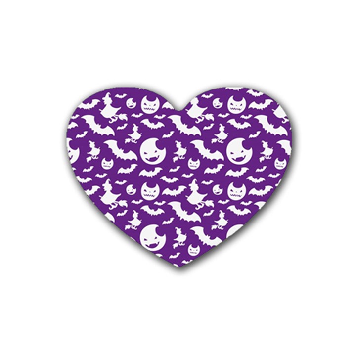 Halloween  Rubber Coaster (Heart) 