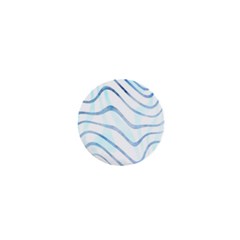 Faded Denim Blue Abstract Stripes On White 1  Mini Buttons by SpinnyChairDesigns