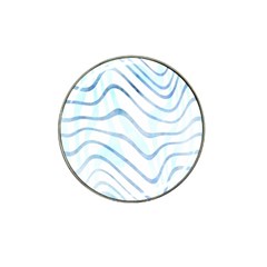 Faded Denim Blue Abstract Stripes On White Hat Clip Ball Marker (10 Pack) by SpinnyChairDesigns