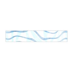 Faded Denim Blue Abstract Stripes On White Flano Scarf (mini) by SpinnyChairDesigns