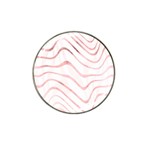 Pink Abstract Stripes on White Hat Clip Ball Marker Front