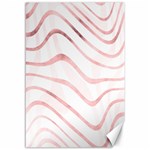 Pink Abstract Stripes on White Canvas 12  x 18  11.88 x17.36  Canvas - 1