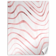 Pink Abstract Stripes On White Canvas 36  X 48  by SpinnyChairDesigns