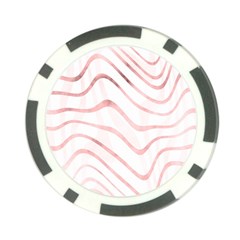 Pink Abstract Stripes On White Poker Chip Card Guard by SpinnyChairDesigns