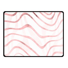 Pink Abstract Stripes On White Fleece Blanket (small) by SpinnyChairDesigns