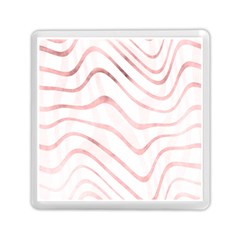 Pink Abstract Stripes On White Memory Card Reader (square) by SpinnyChairDesigns