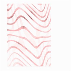 Pink Abstract Stripes On White Large Garden Flag (two Sides) by SpinnyChairDesigns