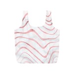 Pink Abstract Stripes on White Full Print Recycle Bag (S) Back