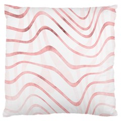 Pink Abstract Stripes On White Standard Flano Cushion Case (one Side) by SpinnyChairDesigns