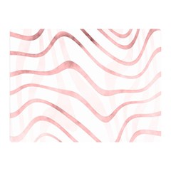 Pink Abstract Stripes On White Double Sided Flano Blanket (mini)  by SpinnyChairDesigns