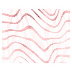 Pink Abstract Stripes On White Double Sided Flano Blanket (medium)  by SpinnyChairDesigns