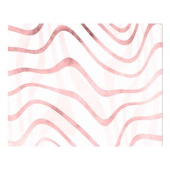 Pink Abstract Stripes On White Double Sided Flano Blanket (large)  by SpinnyChairDesigns