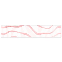 Pink Abstract Stripes On White Small Flano Scarf by SpinnyChairDesigns