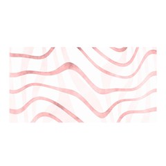 Pink Abstract Stripes On White Satin Wrap by SpinnyChairDesigns