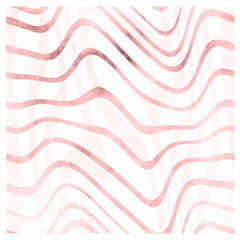 Pink Abstract Stripes On White Wooden Puzzle Square by SpinnyChairDesigns