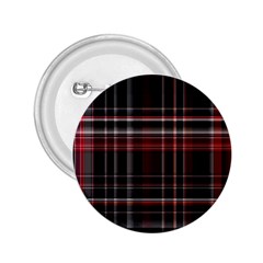 Red Black White Plaid Stripes 2 25  Buttons by SpinnyChairDesigns